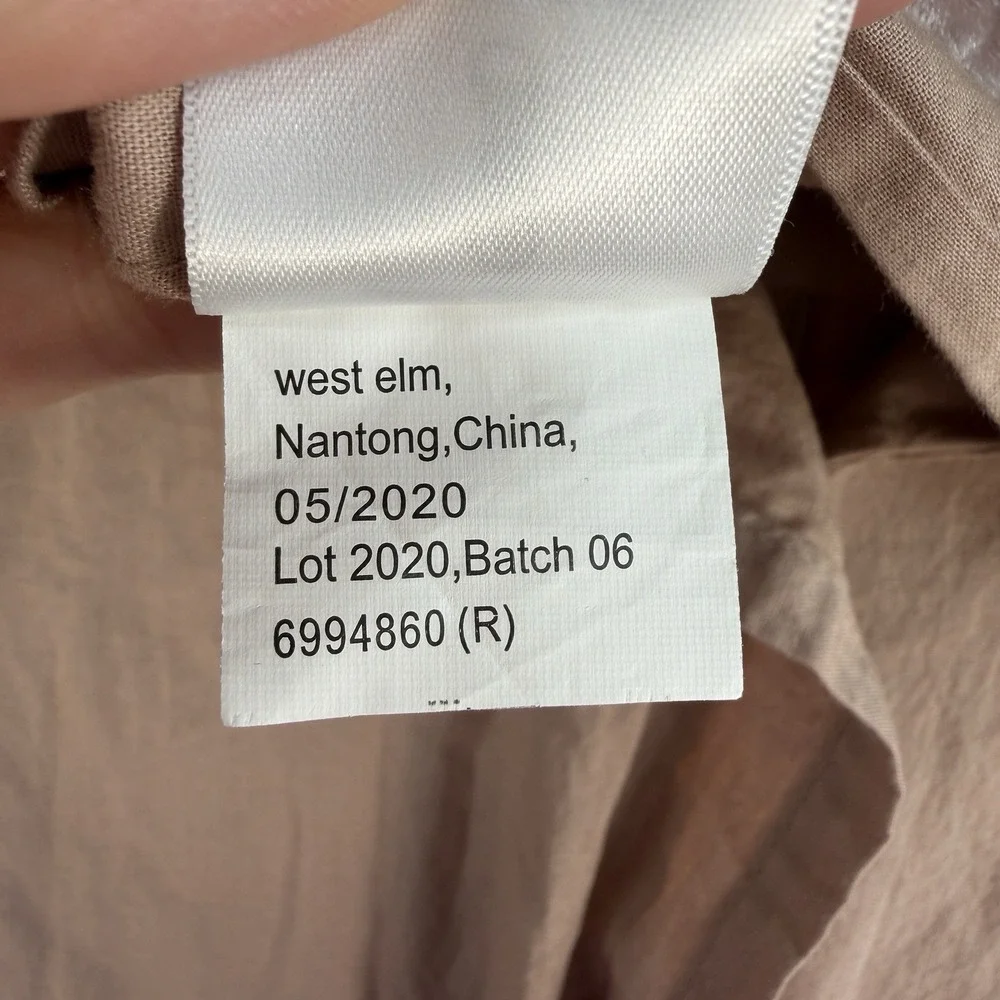 West Elm Lush Velvet Tack Stitch Euro Sham Pink Quilted Pillow‎ Cover Bedding